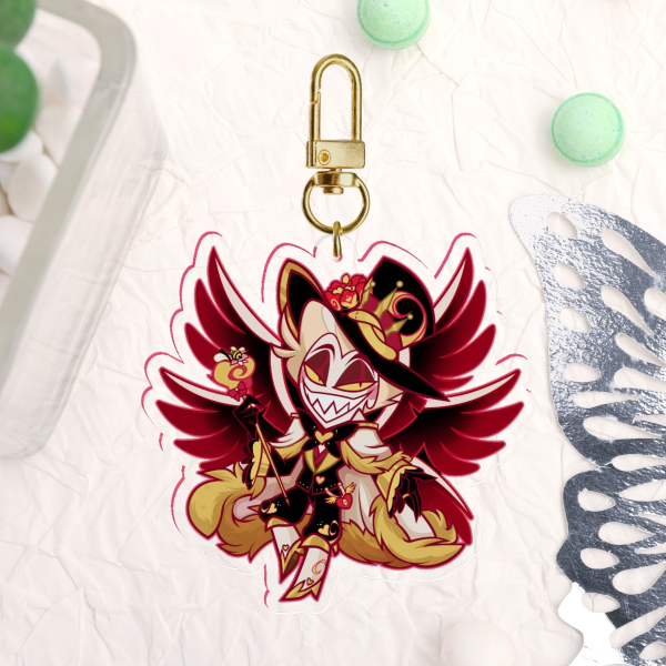 Hazbin Hotel Lucifer Golden Valentine Acrylic Keychains