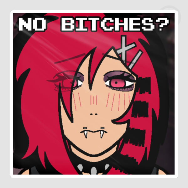 No Bitches? Sticker