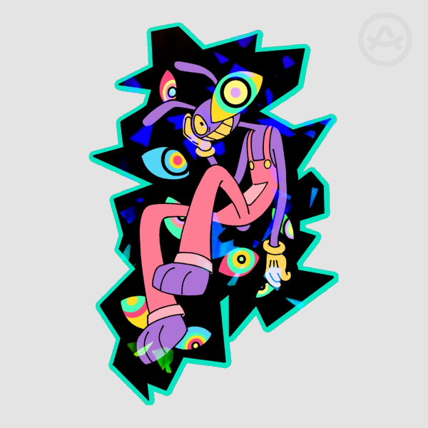Jax Abstraction Holographic Sticker
