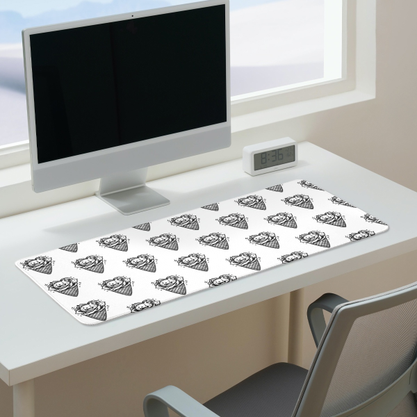 Feral Rose Cream - Desk pad