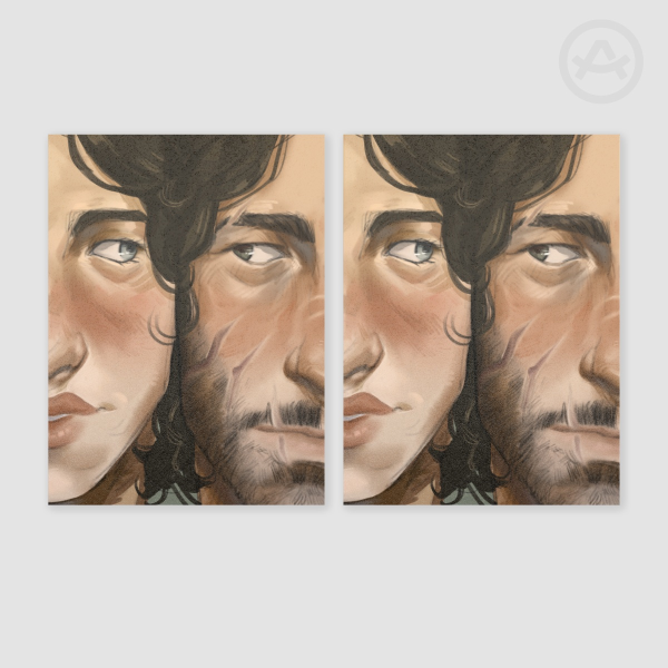 John and Abigail Pearl Paper Photocard