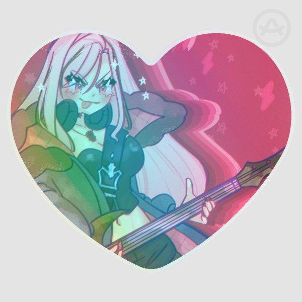 Mori Calliope Rock Clear PET Vinyl Die Cut Sticker