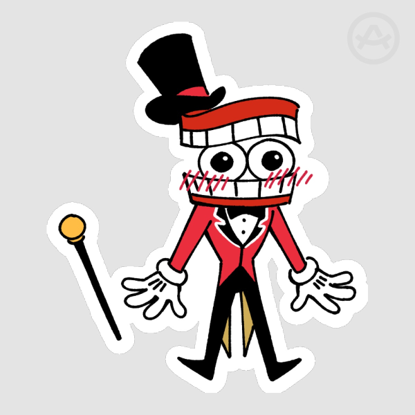 Blushing Caine Sticker