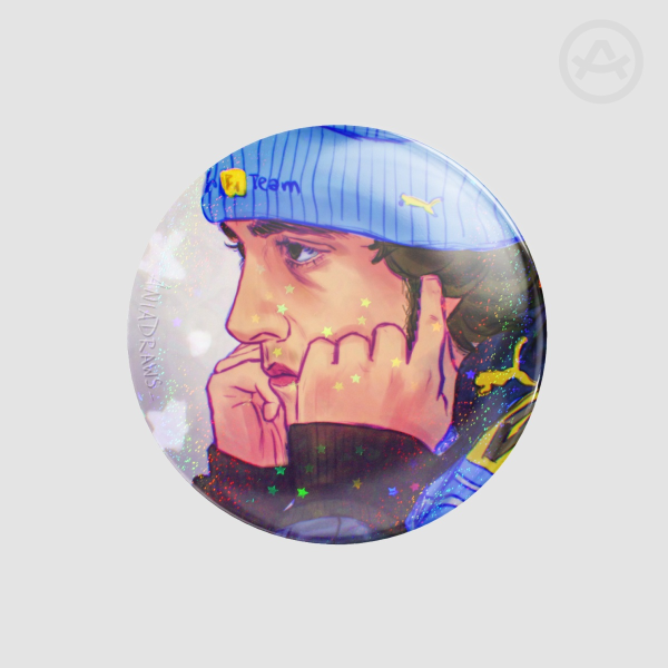 Fernando Alonso Renault Holo Sand Star Badge (Button Pin)