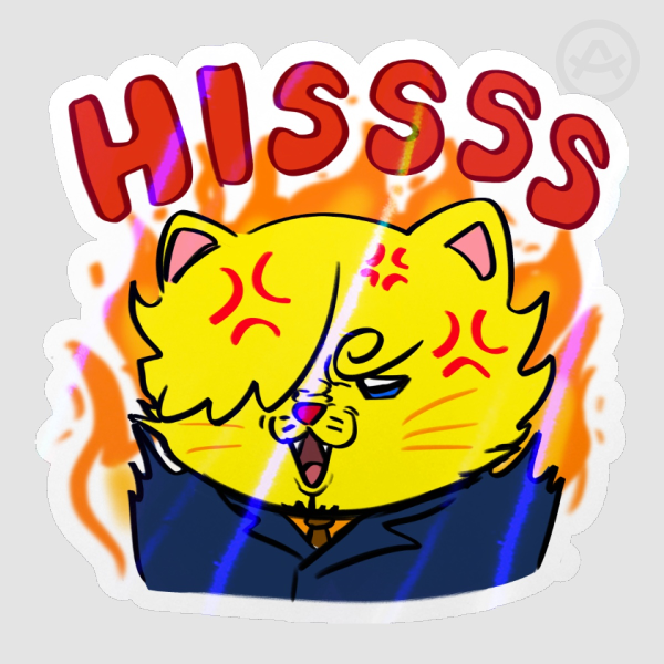 Nyanji hiss Sticker