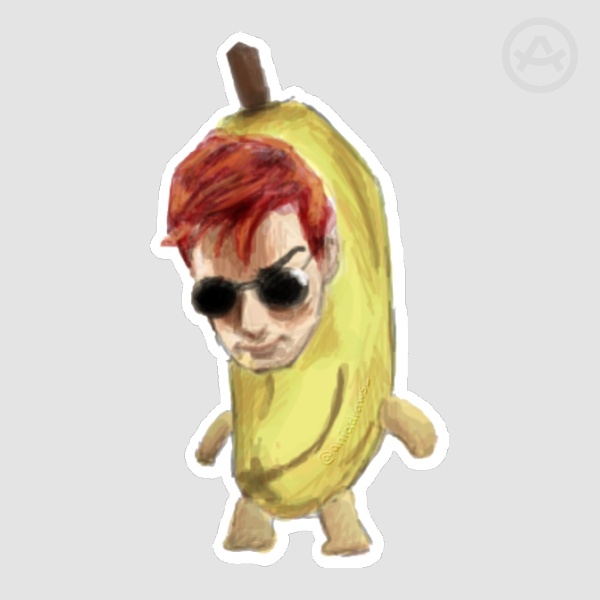 Banana Crowley Sticker