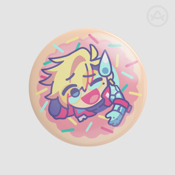 Donut Vash button pin (Trigun)
