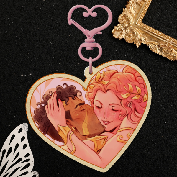 Ares & Aphrodite Wood Keychain