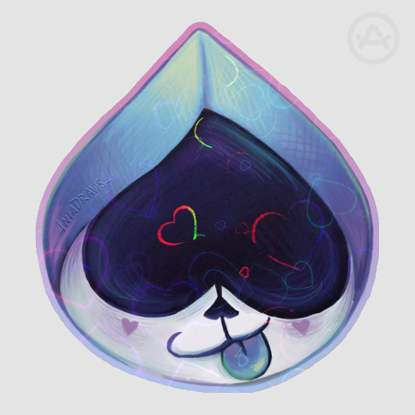 Lancer Blep Holo Heart Sticker