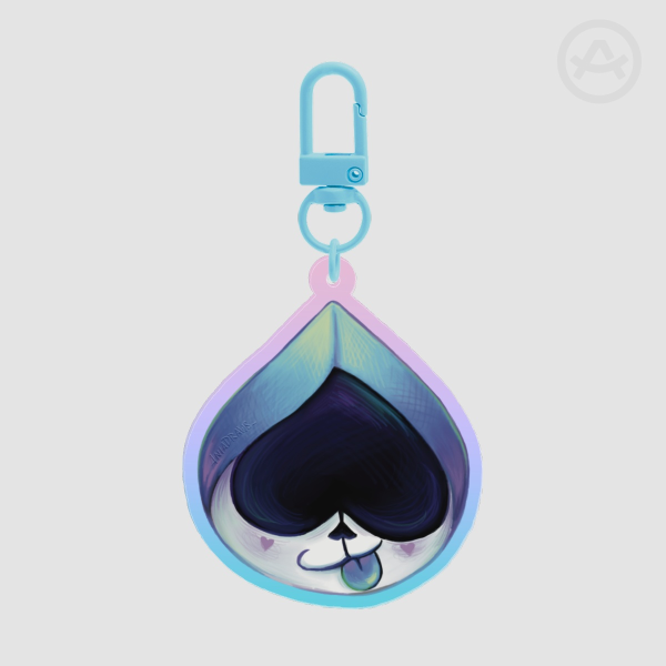 Lancer Blep Pink & Blue Edge Acrylic Keychain