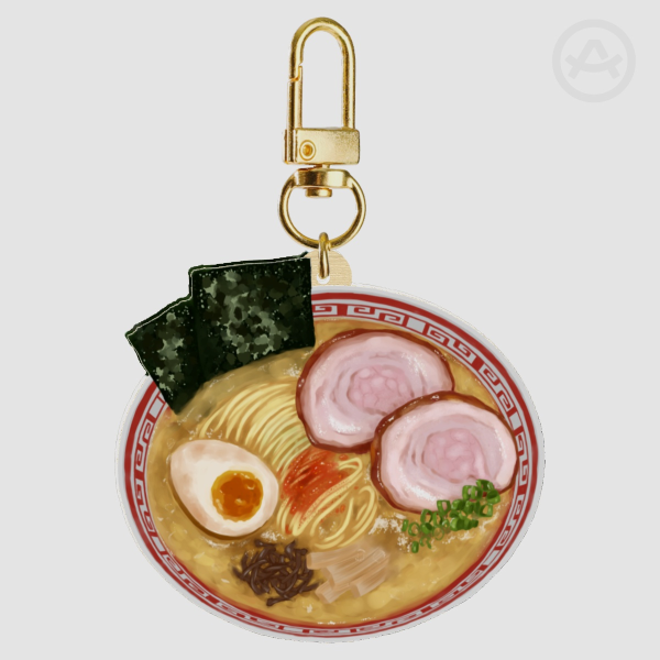 Tonkotsu Ramen Wood Keychains