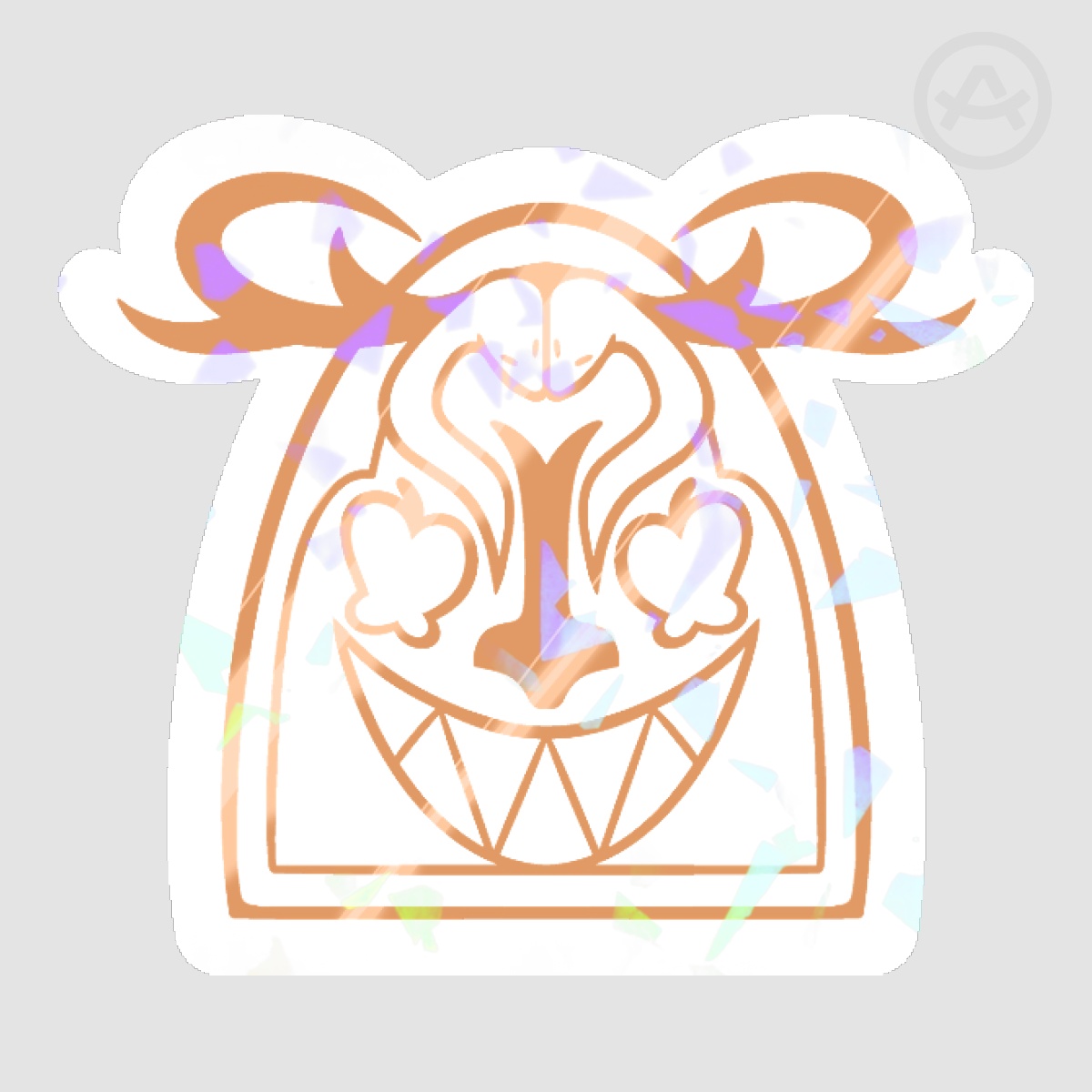 Faux Gold RadioApple Logo Sticker