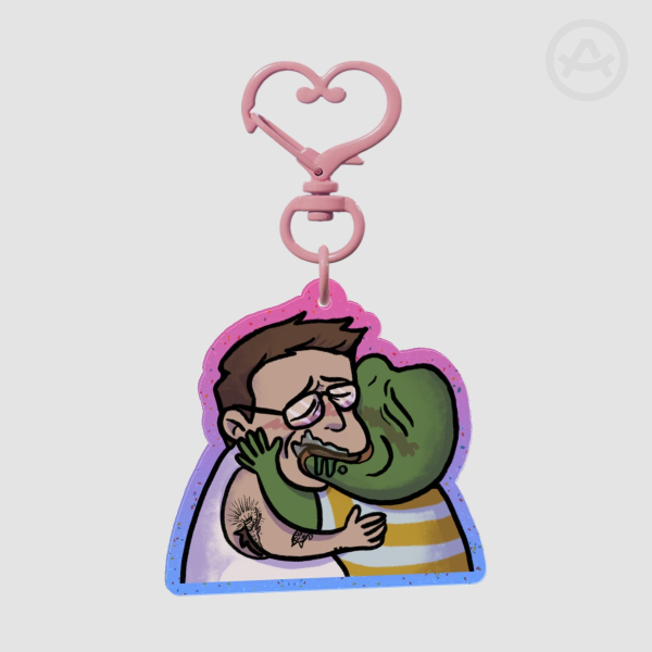 archit3Kissing Glitter Acrylic Keychain