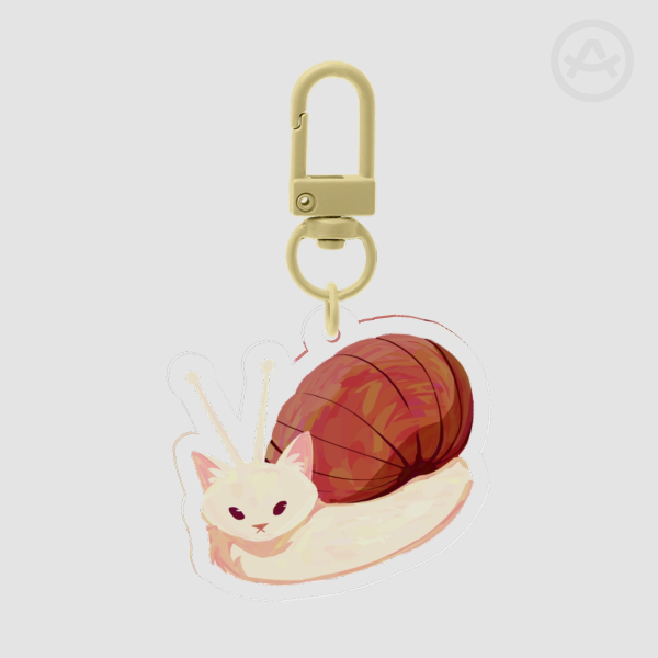 Cats - Snail Cat - Acrylic Keychain