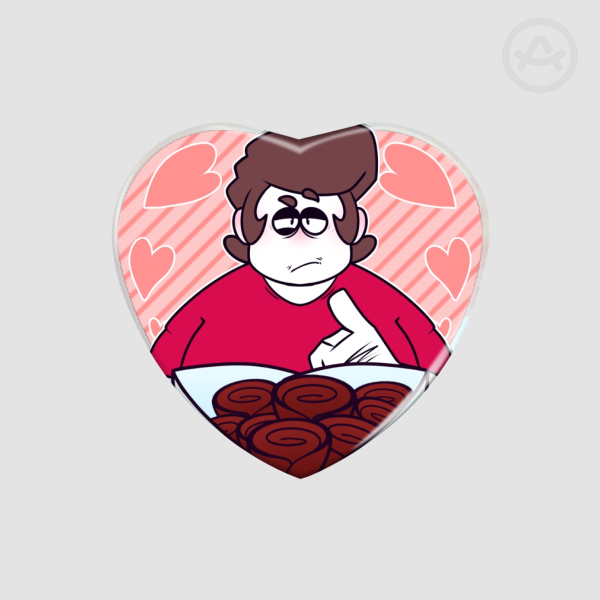 Me, Really? - Heart Shape Holographic Pin (Spooky Month)