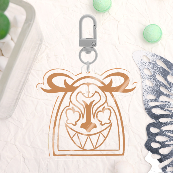 Faux Gold RadioApple Logo Keychain