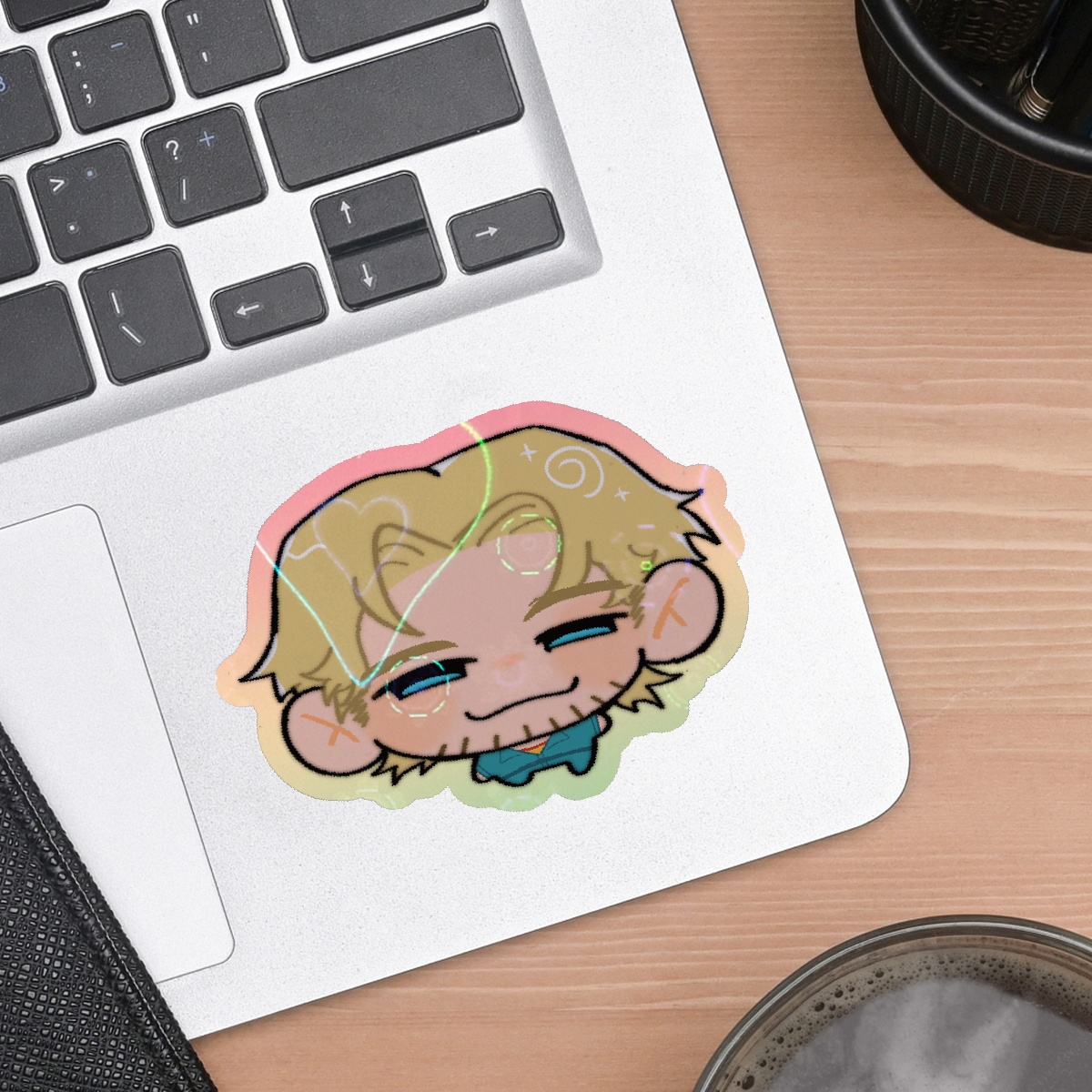 Curly Mouthwashing Sticker