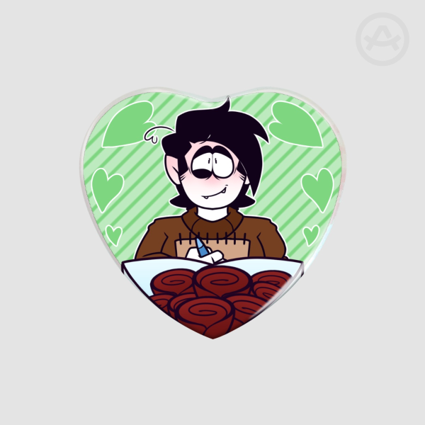 Thank You... - Heart Shape Holographic Pin (Spooky Month)