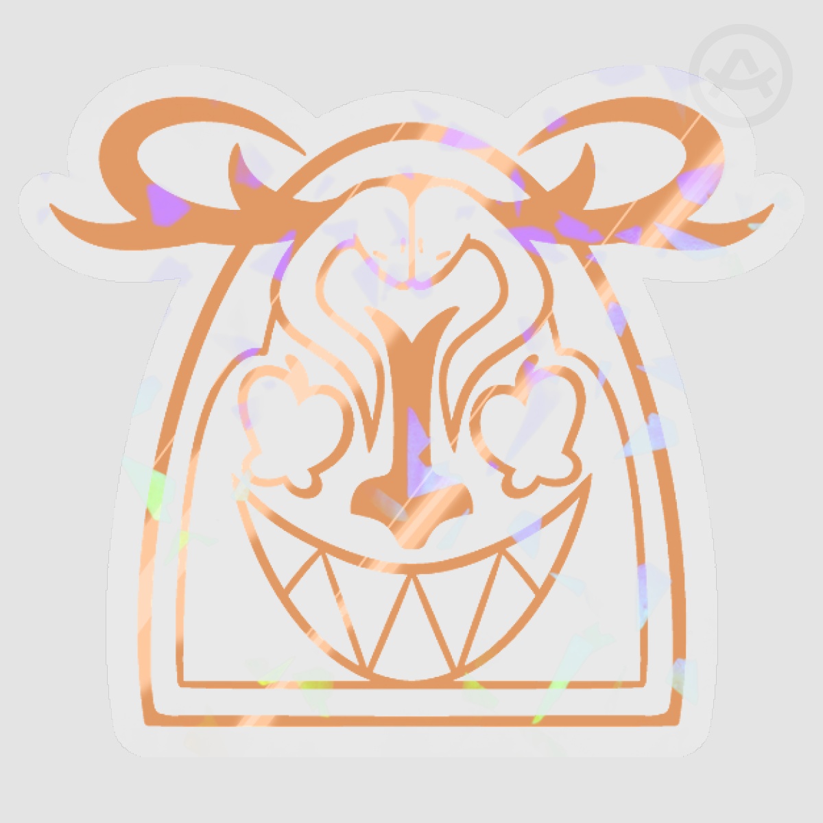 Clear Faux Gold RadioApple Logo Sticker