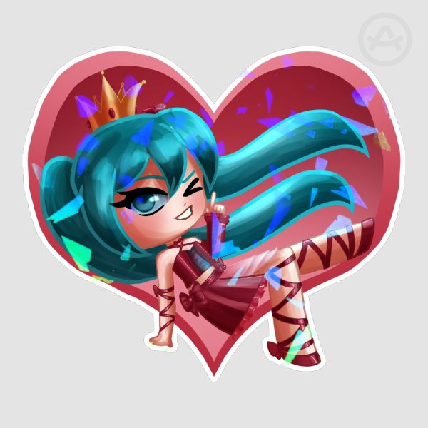 pegatina hatsune miku cinderella