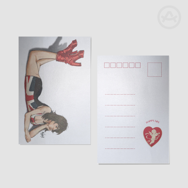 Girliam Union Jack Postcard