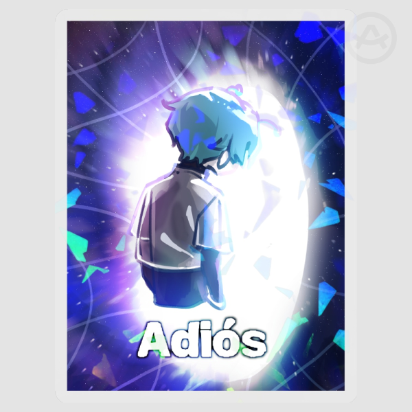 Shuu Adios Clear PET Vinyl Die Cut Stickers