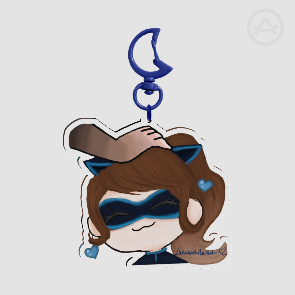 LunaWish Head Pat Acrylic Keychains
