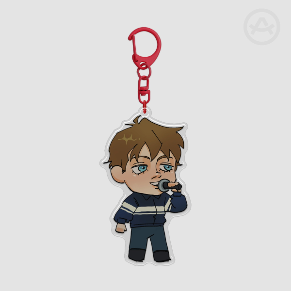 Damon Albarn Epoxy Clear Acrylic Keychain
