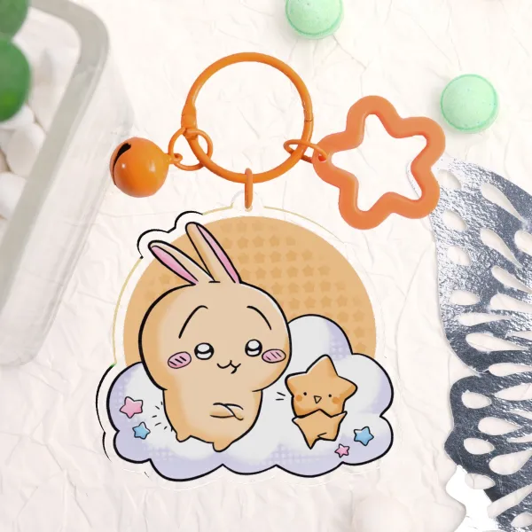 Tuff Bunny + Happy the Star Bab Acrylic Keychains