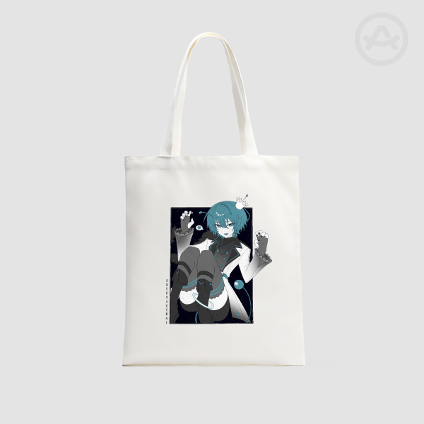 Shuu Prince Horizontal Part-print Canvas Tote Bags - 13.7″x15.7″(35x40cm)