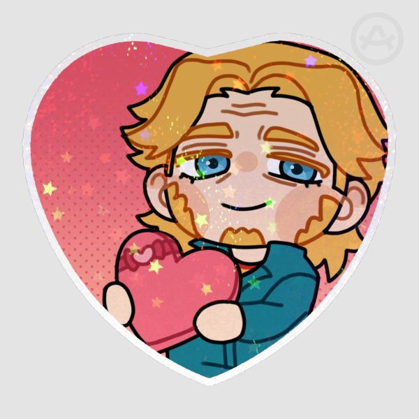 Valentines Curly Sticker