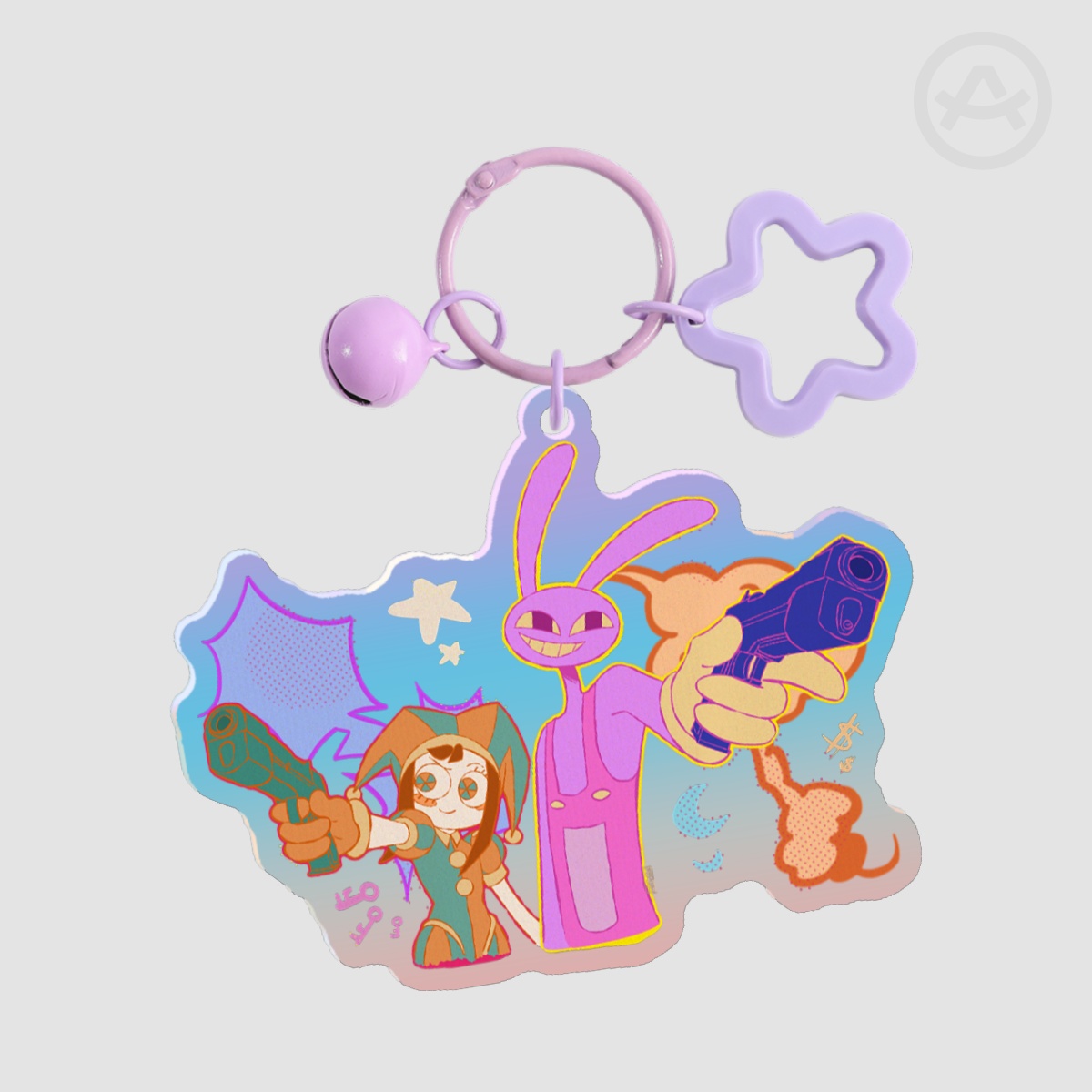 Broken Glass Acrylic FUNBUN Keychain