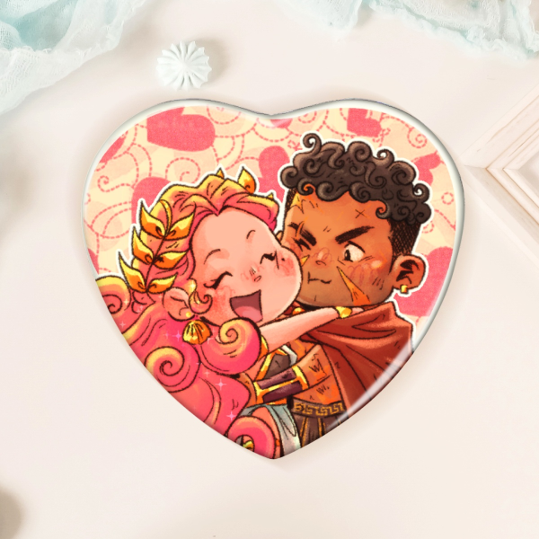 Heart Shape Holographic Badges