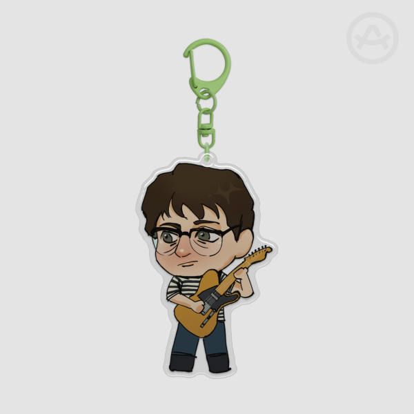 Graham Coxon Epoxy Clear Acrylic Keychain