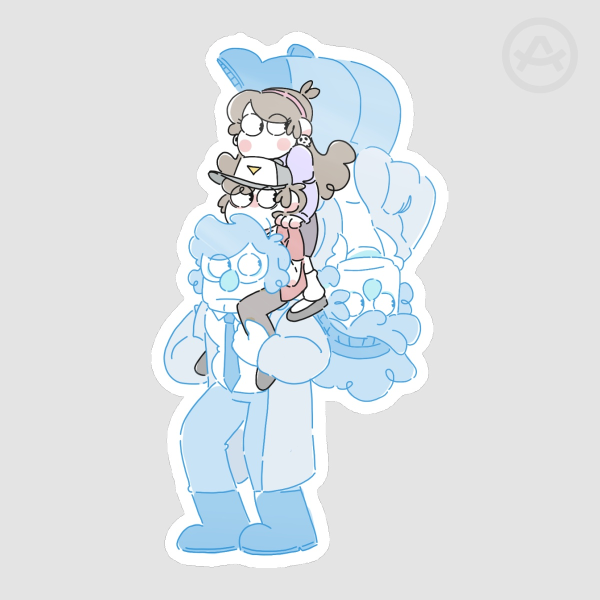 Ghost Stans Family Sticker