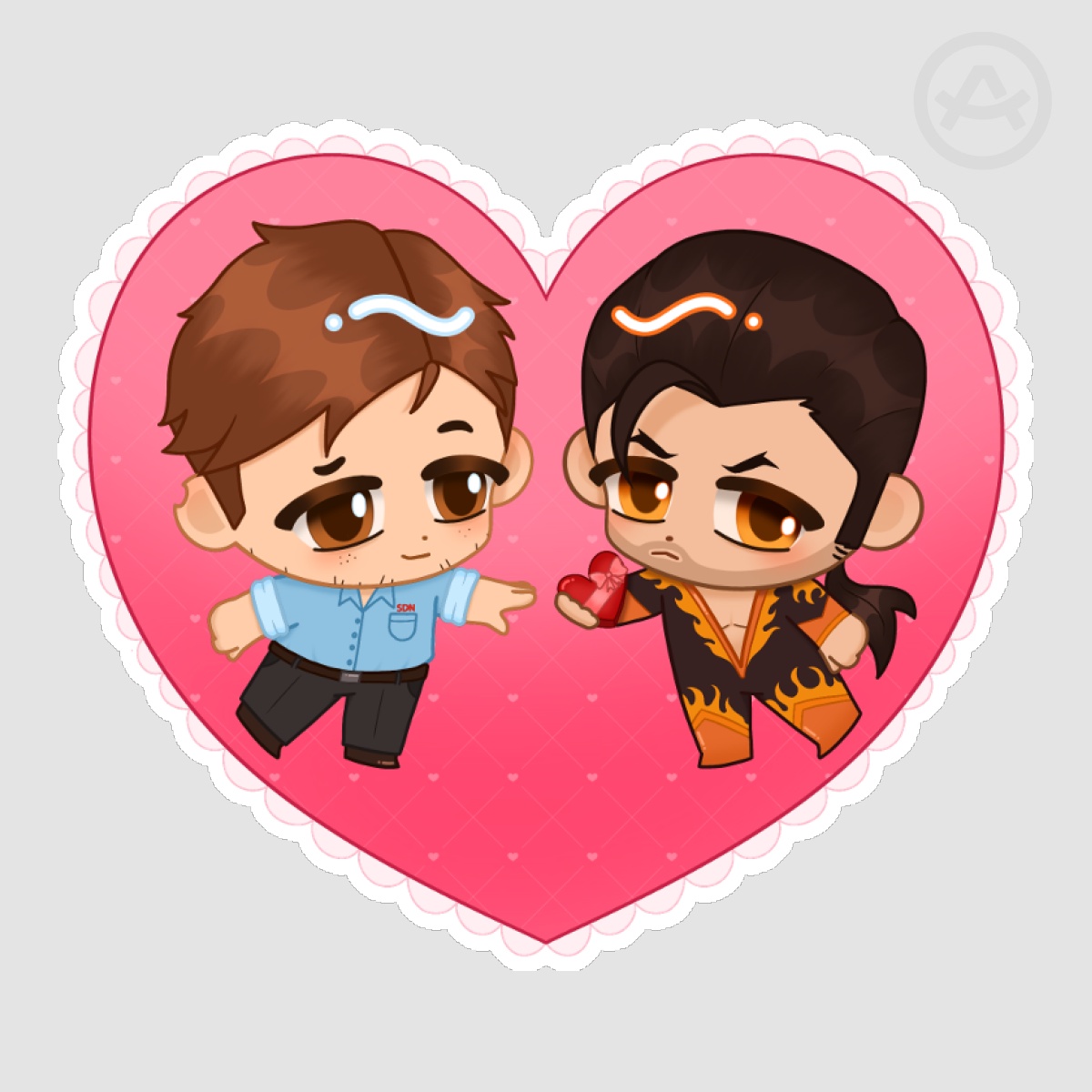 Flambert Heart Sticker