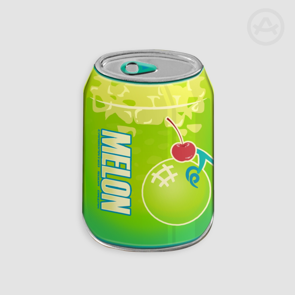 Melon soda Can Shape Badge