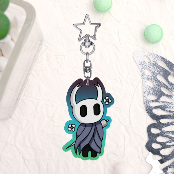 Hollow Knight 'The Knight' keychain