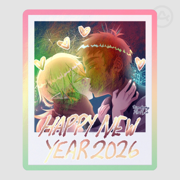 New Year 2026 Polaroid Sticker