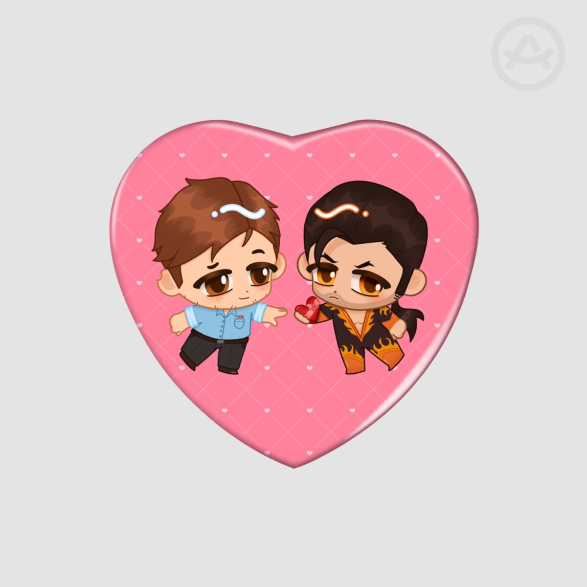 Flambert Heart Holographic Badge