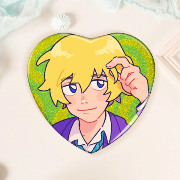 Teruki Heart Shape Badges