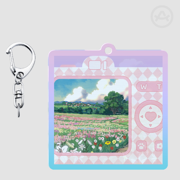 Ghibli style lenticular keychain