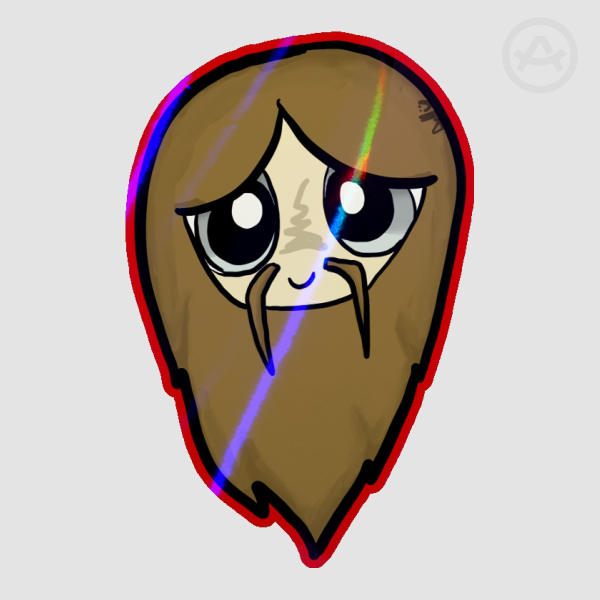 Puffedklok Toki Edge Die Cut Stickers