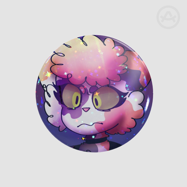 Peeved Patches - Round Badge - Holo Star Laminated