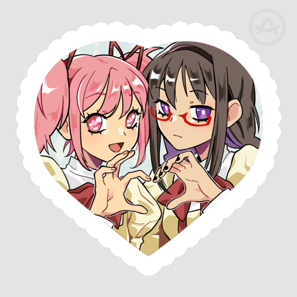 Madoka x Homura Matte Sticker
