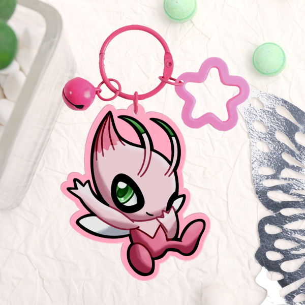Shiny Celebi Acrylic Keychain