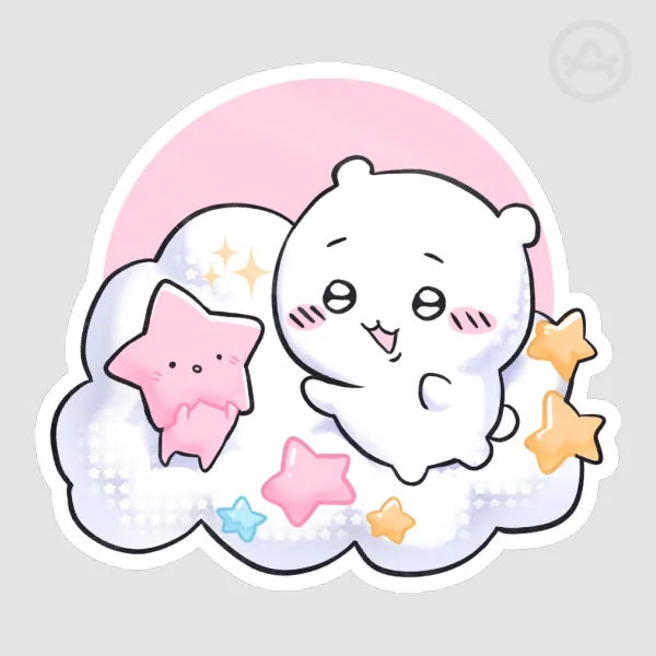Cute Hamster + Bibi Sticker