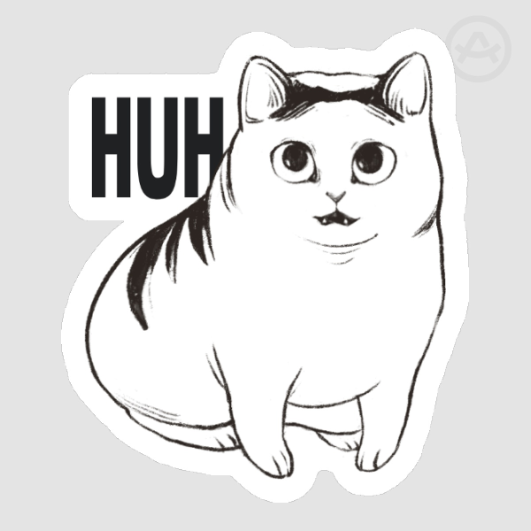 Huh Cat Sticker