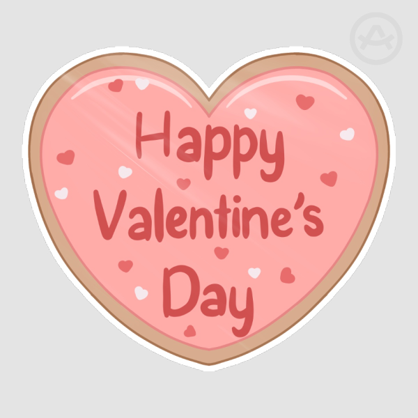 Valentine's Day Cookie Sticker