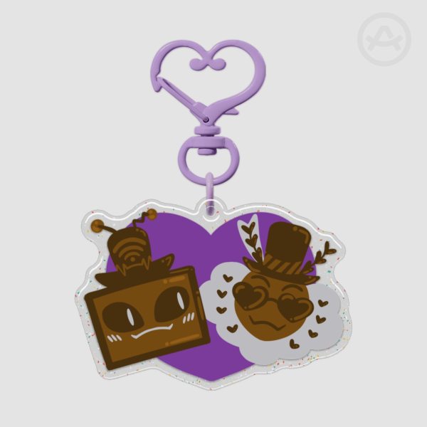 Chocolate box Vox x Val Epoxy Glitter Acrylic Keychains